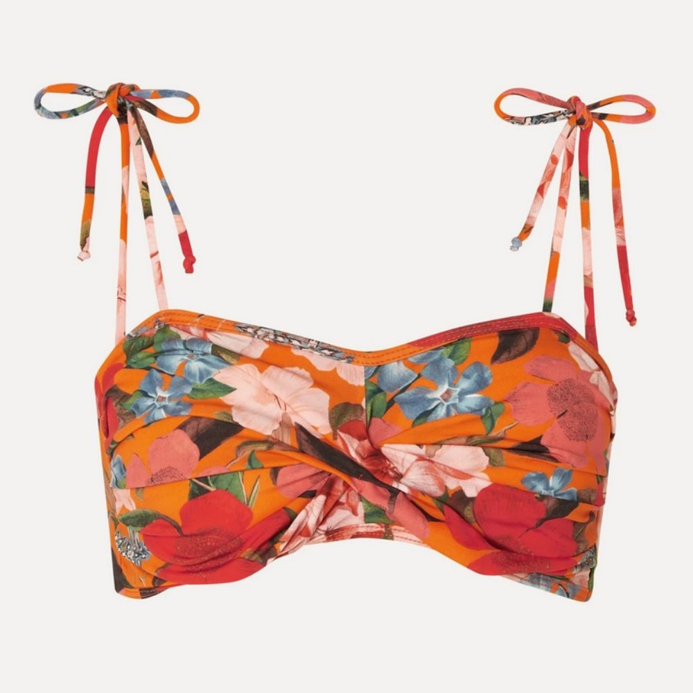 Nicholas Twist Bikini Top - TANGERINE MULTI - Picture 2 of 9